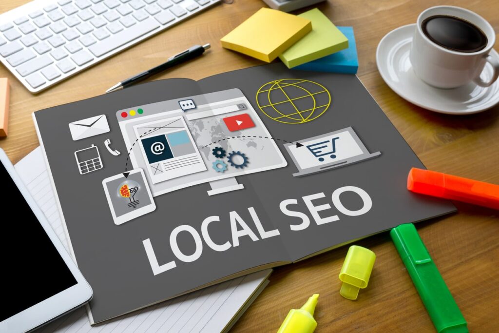 a graphic illustration of local seo